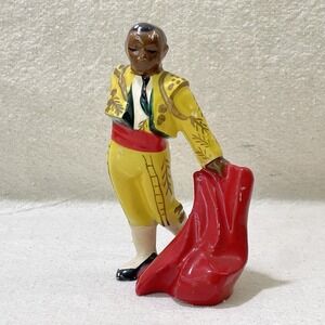 Vintage Ceramic Matador Figurine Spanish Bullfighter Hand-Painted Colorful Decor